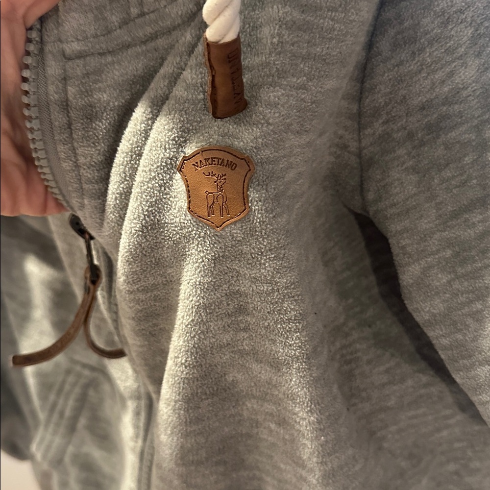 Naketano Gray Fleece-Lined Hoodie - Picture 3 of 6